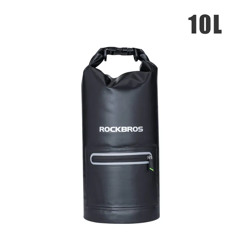 ROCKBROS 10L 20L Велоспорт велосипед Водонепроницаемый Открытый Сумки Туризм Кемпинг Сумка для хранения плавательных принадлежностей пакет Дрифтинг сумка Чехлы против дождя - Цвет: Black 10L