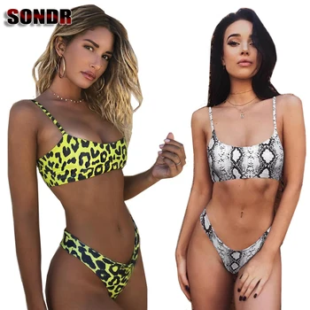 

2020Sexy Bikini Swimwear Snake Skin Bikini Ladies Swimwear Leopard Bikini Women Beachwear Swimming Bikini Ladies