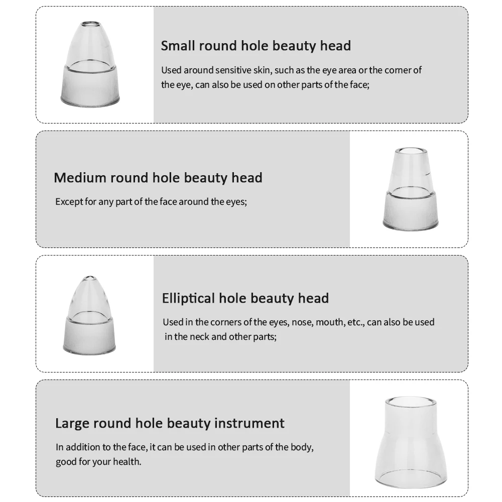 Электрический вакуумный очиститель для лица и носа, для удаления черных пор, для всасывания черных точек, прыщей, удаления акне, очиститель с 5 наконечниками, инструмент для ухода за кожей лица
