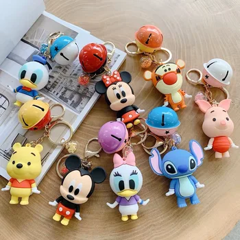

Creative Cartoon Key Chain Mickey Mouse Donald Duck Pendant Car Keychain Key Ring Men and Women Key Ring Bag Ornaments Wholesale