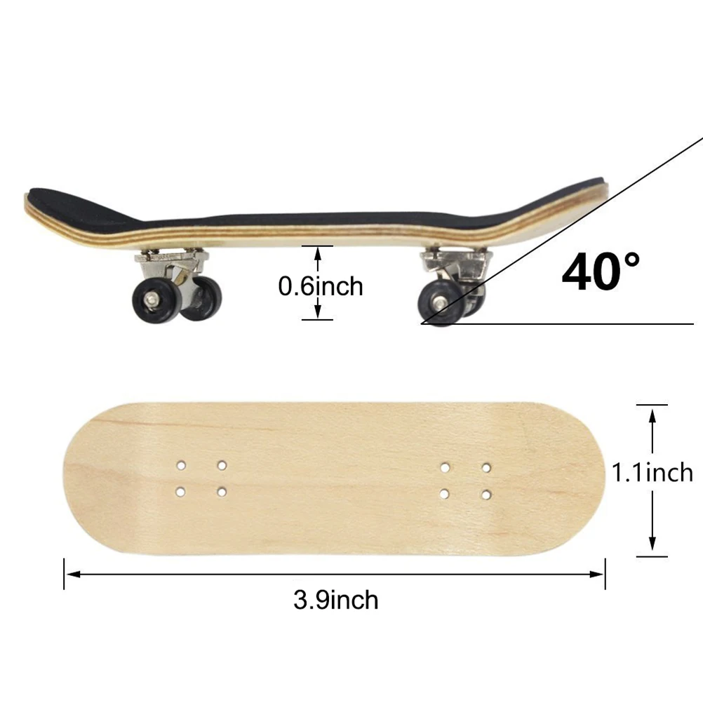 5x Canadian Maple Wooden Fingerboard Skateboards Foam Tape Deck Rare Gifts D43 