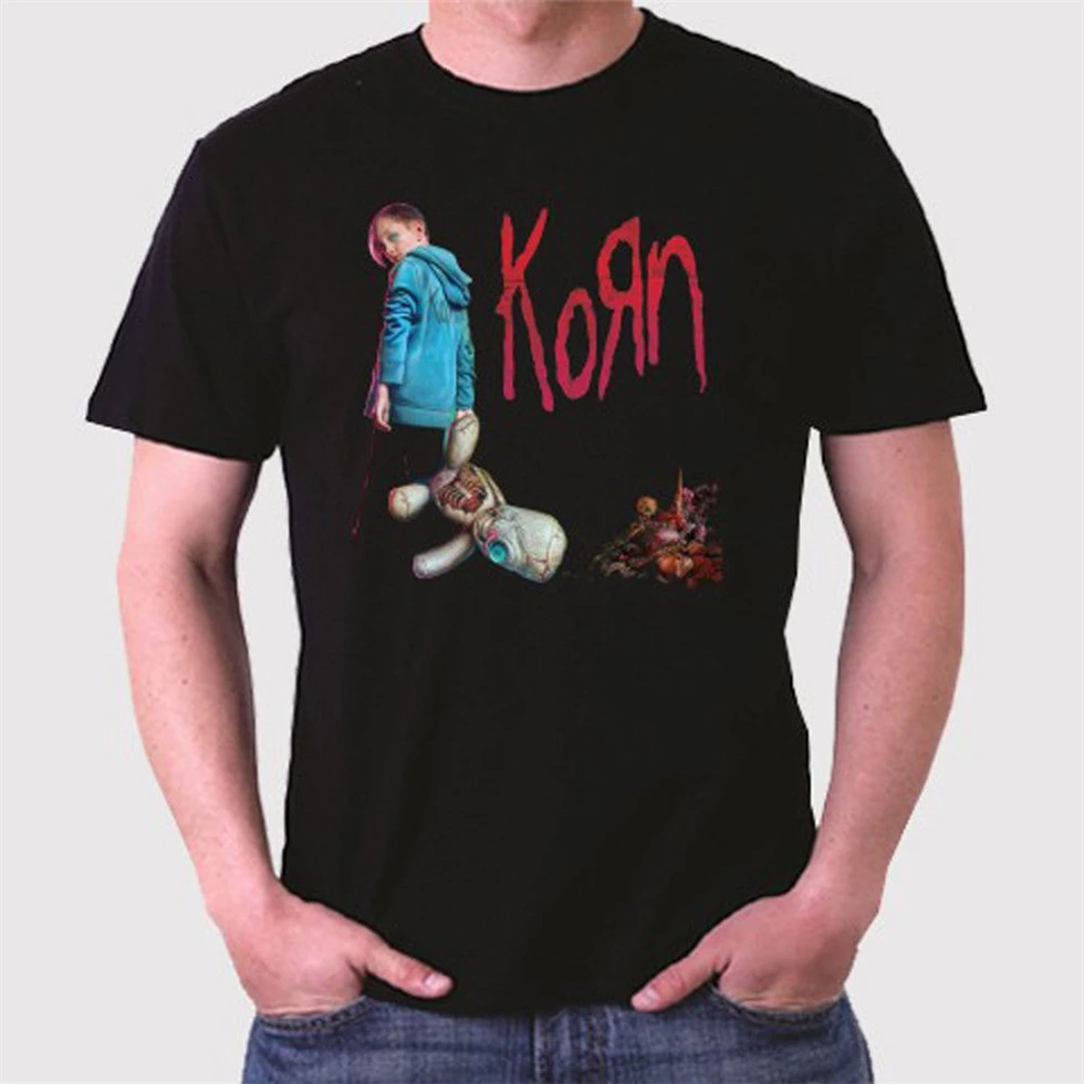 Korn The Serenity Of Suffering Album Cover Мужская Черная Футболка размер S до 3Xl брендовая модная