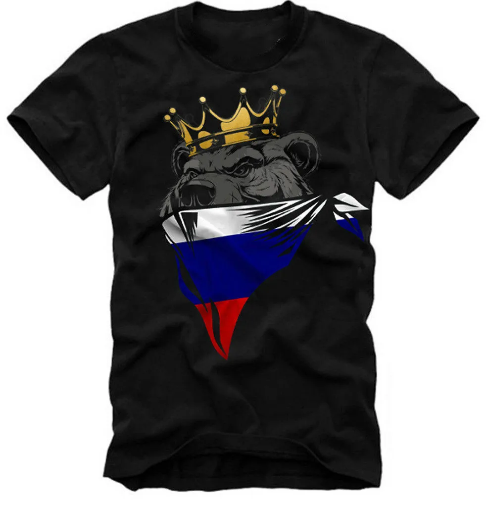 

MMA Khabib Nurmagomedov Russian Flag Bandana Bear Mens T-Shirt. Summer Cotton Short Sleeve O-Neck Unisex T Shirt New S-3XL
