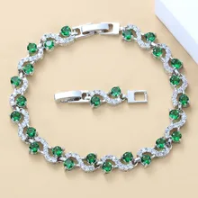 Стерлинговое Серебро,, Зеленый Изумрудный браслет для здоровья, модные ювелирные изделия для женщин, шкатулка для ювелирных изделий SL91