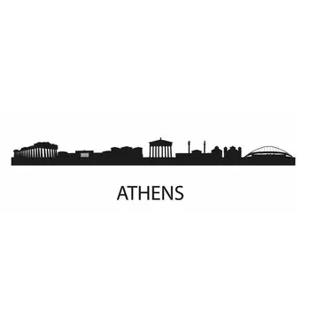 

ATHENES Skyline Decal Wall Sticker Vinyl Stickers Decor Mural Art Living Room Home Decoration Landmark Skyline Wall Decal