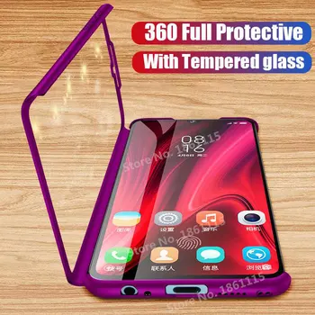 

360 Degree Full Body Cover for Redmi Note 9s 8T 8 7 Pro 8A 7A Hard Plastic Shockproof Case for Xiaomi Mi 9 9T Pro CC9 Mi 9 Lite