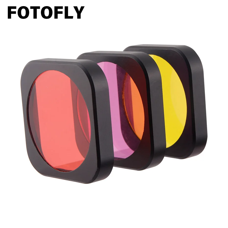 FOTOFLY фильтр для экшн-камеры UV PL Дайвинг Красный Желтый Пурпурный фильтр для объектива для Xiaomi Mijia 4K мини корпус коробка Аксессуар