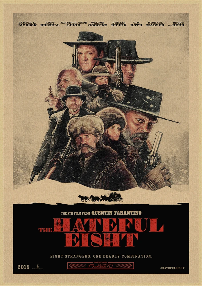 The Hateful Eight Movie Kraft Paper Poster Bar Cafe Living Room Dining Wall Decorative Paintings Home Decor