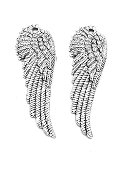 

10pcs Wings of angel Wand charms pendant 51x17mm antique silver ornament accessories jewelry making DIY base material