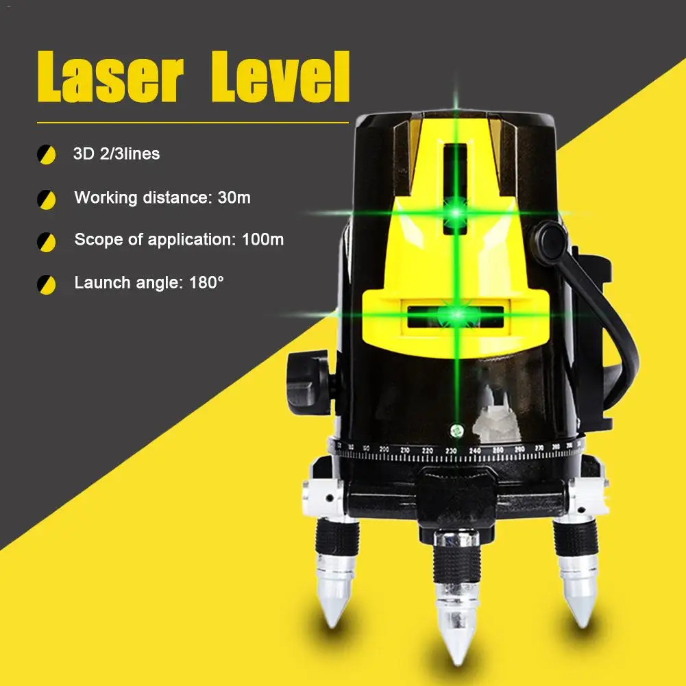 

2/3 Lines Laser Level Green Light Automatic Line Laser with Horizontal&Vertical Infrared Line Projector For Construction Tool