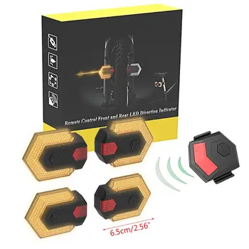 

1 Set Bike Turn Signals Front Rear Light Smart Wireless Remote Control Bicycle Tail Lamp Cycling Safety Warning LED Taillight