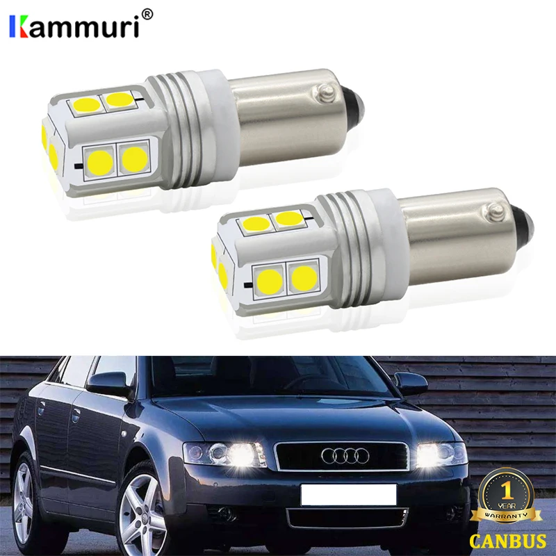 Ксеноновые белые светодиодные лампы BAX9S H6W для AUDI A4 S4 B5 B6 8E A8 D2 TT 8J 8N 2 шт. |