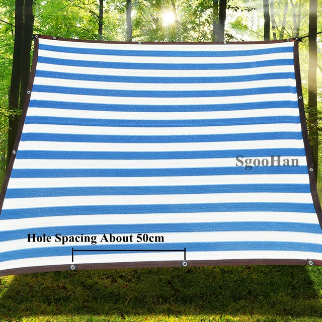 Kék-Fehér Uv-Ellenes Hdpe Napernyő Nettó Kerti Zamatos Növény Menedék Árnyékolás Úszómedence Napfényes Ruhák Napellenző - Image 5