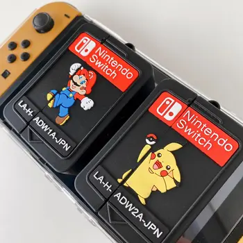 

for AirPods 1 2 3 Cute Silicone Earphone Skin Case Pikachu Protective Cover Headset Keychain Game Card Badge with Anti-lost Hook