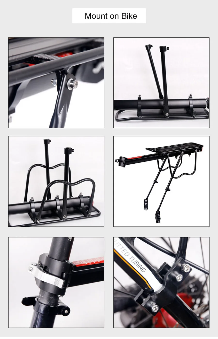 Deemount велосипедный багаж Перевозчик карго задняя полка Велосипедное Сиденье Сумка держатель Подставка для 20-29 дюймов велосипеды с установленными инструментами