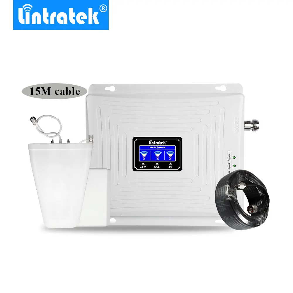 Lintratek репитер gsm 2g 3g 4g усилитель сотовой связи GSM сигнала 900 1800 3g UMTS 2100 4G LTE 1800 усилитель сигнала сотового телефона 3g 4g signal amplifier