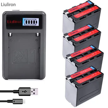 

4x bateria NP-F970 NP F970 NP-F960 NP F960 F970 Battery + LCD faster Dual USB Charger for SONY F960 F550 F970 F570 CCD-RV100