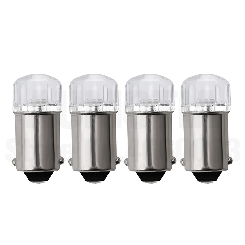White 4x BA9S T4W светодиодный автомобильный светильник лампочка T2W T3W H5W интерьер автомобиля светодиодный номерной знак светильник 2 светодиодный 2835 SMD DC12V 12913 12910 12929 - Испускаемый цвет: White