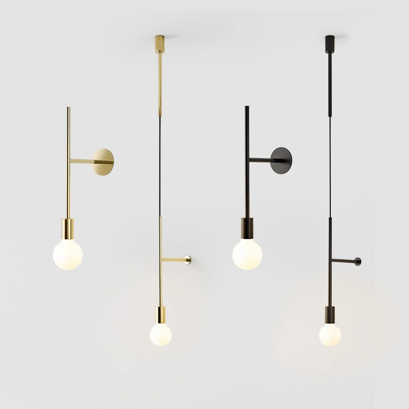 Nordic minimalist line wall lamp modern simple geometric art hallway entrance bedroom bedside decorative | Лампы и освещение