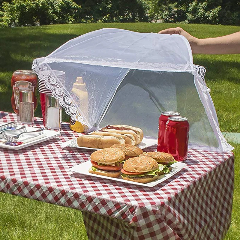 Food Cover Mesh Screen Tent Umbrella Collapsible Outdoor BBQ Picnic Food  Covers Patio Bug Net Out Flies Mosquitoes|Food Covers| - AliExpress