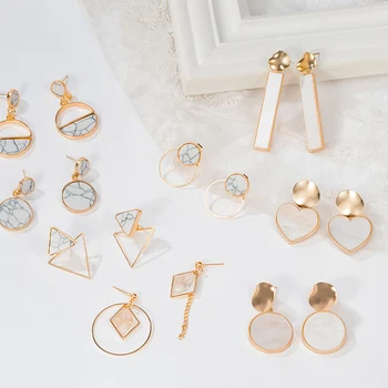 

LOVR Fashion Statement Earrings 2020 Big Geometric Round Earrings for Women Hanging Drop Earrings Modern Female Earrings Jewelry