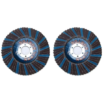 

2Pcs/Set Zirconia Alumina Abrasive Flap Disc Radial Shape Round Hole Phenolic Resin Backing for Metal Polishing Grinding