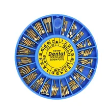 Стоматологическая винтовая стойка стоматологические материалы винтовая стойка стоматологический инструмент позолоченный имплантатный столб 120 шт. и 2 ключа лабораторные принадлежности