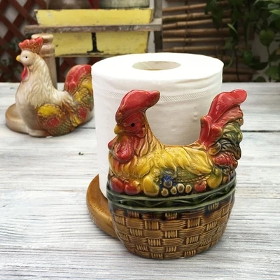No paper towel Американский мультфильм Животные держатель для салфеток курица корова слон коробка для рулона салфеток бумажный держатель полотенец украшение дома R3169 - Цвет: No paper towel