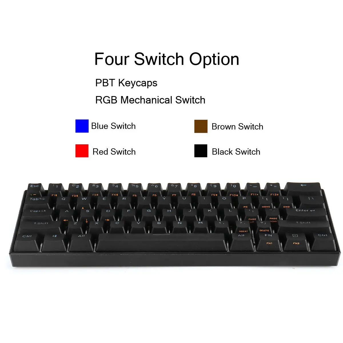 60% NKRO bluetooth 5,0 type-C Gateron Cherry MX Outmu Switch механическая клавиатура RGB PBT Double Shot Keycap игровая клавиатура