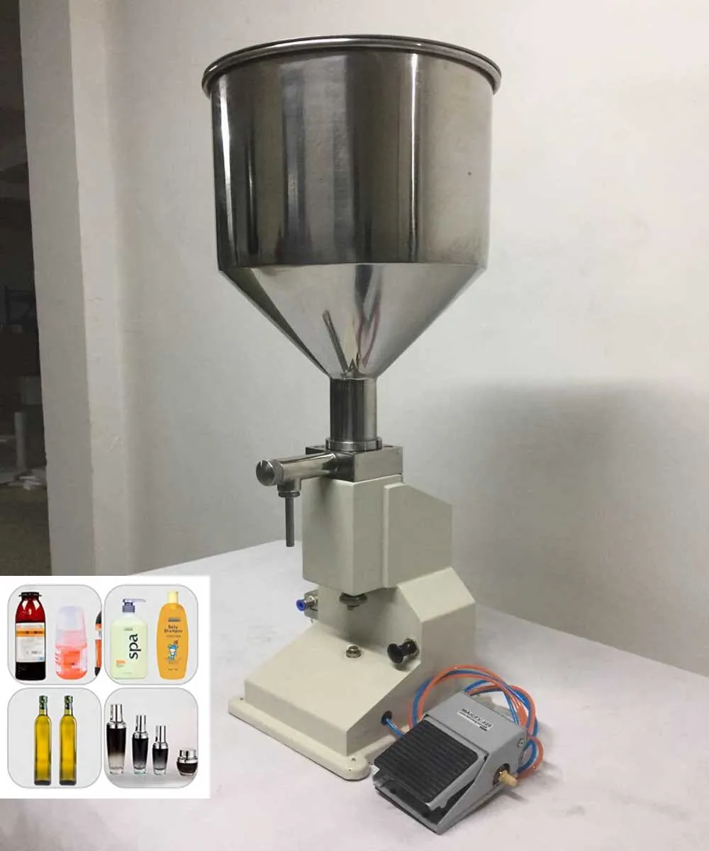1-100ml Pneumatic Filling Machine Cream Food Paste Dispensing Liquid Packaging Equipment Stainless Steel A02