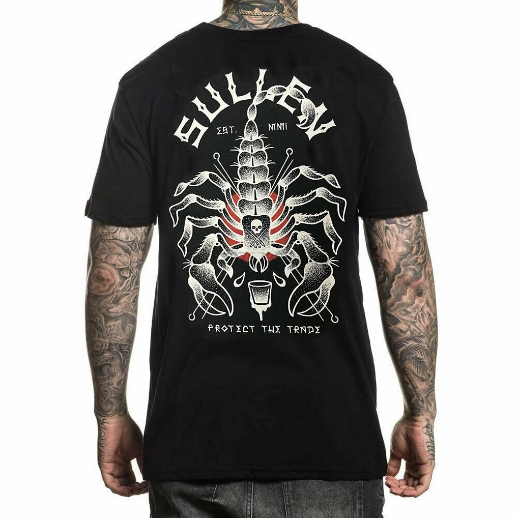 Sullen Mens Stinger Short Sleeve T-Shirt Black Clothing Apparel Tattoo Tees Ink TEE Shirt Fashion Classic Style | Мужская одежда