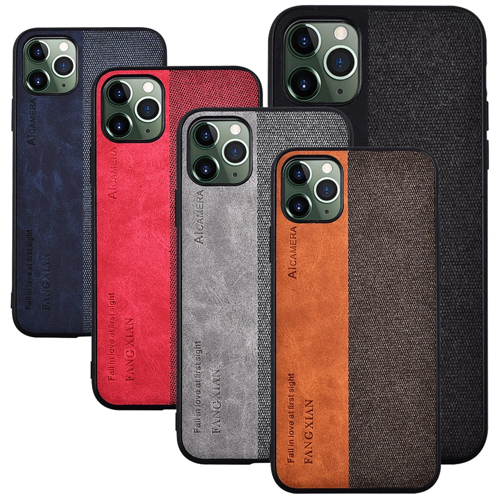 Heyytle тканевый текстурный чехол для iPhone 11 Pro MAX X XS XR, Комбинированный Кожаный чехол с зернистой поверхностью для iPhone 7, 8 Plus, 6, 6 S, 5, чехол для телефона