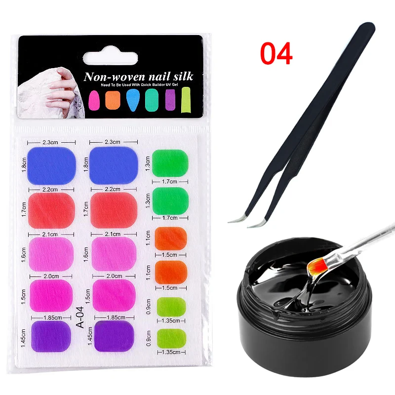 Стекловолокно наращивание ногтей волоконные наконечники Клей Пинцет DIY маникюрный салон набор инструментов ZGOOD