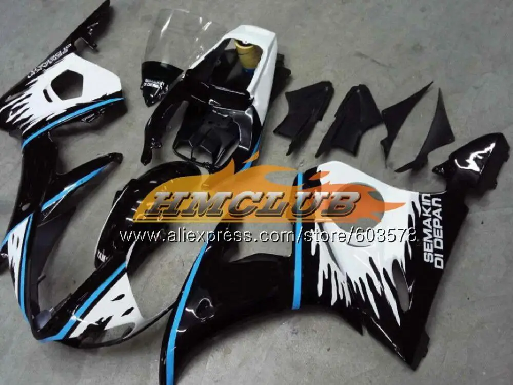Корпус для YAMAHA YZF600 YZF R6 YZF-R6 2003 2004 2005 Кузов 54CL. 14 Синий Пламя YZF 600 R 6 YZF-600 YZFR6 03 04 05 обтекатели - Цвет: No. 22
