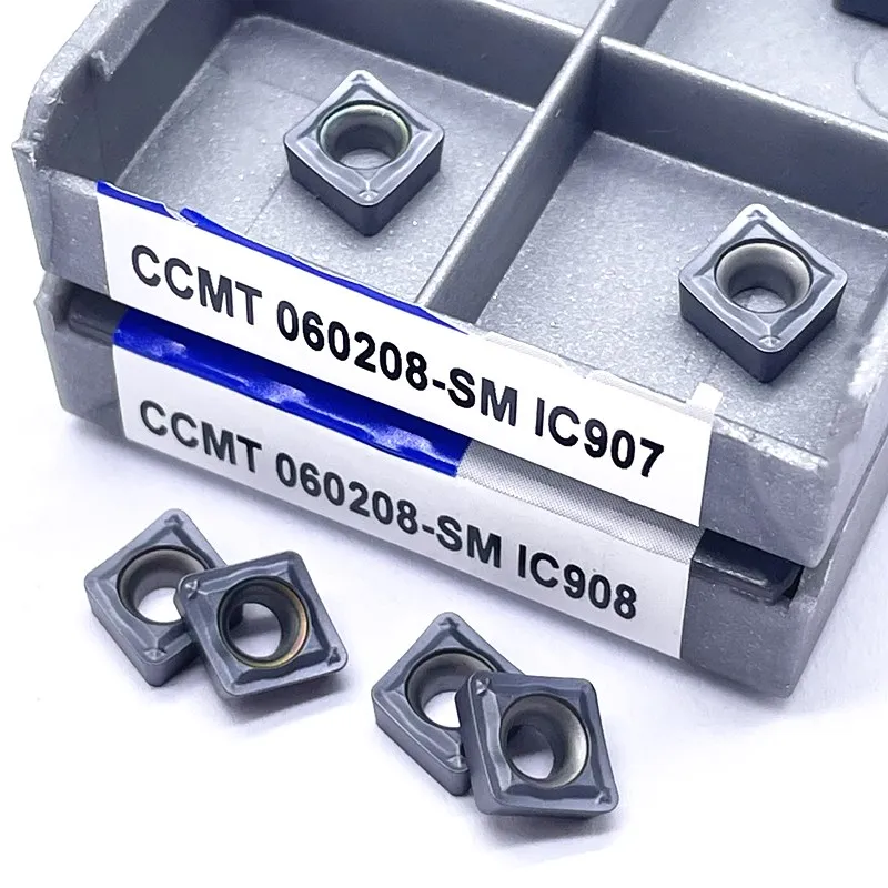 10PCS CCMT060208-SM IC907/IC908  CNC lathe tool turning tool internal turning tool carbide insert copper pipe bender