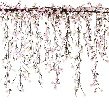 

1pcs Artificial Vine Magnolia Silk Flower Strips Garland Plantas Artificiales Para Decoracion for Wedding Home Garden Wall Decor