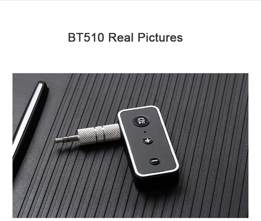 Bluetooth 5,0 приемник автомобильный комплект стерео музыка Aux Jack 3,5 мм беспроводной Hifi аудио громкой связи адаптер для наушников динамик с микрофоном