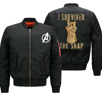 

2020 Autumn Winter Bomber Jacket Men Infinity War Coat Fashion Thanos Gauntlet Thick Zip Warm Coats Male Fashion Clothes 8XL