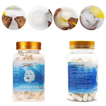 

100pcs Hyaluronic Acid Capsule Face Mask Collagen Hydrating Whitening Deplth Replenishment Protein Ice Cooling Mask Powder