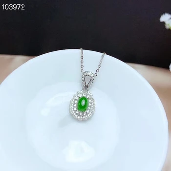 

CoLife Jewelry Jasper Necklace Pendant for Office Woman 5*7mm Natural Jasper Pendant 925 Silver Jasper Jewelry Gift for Mother