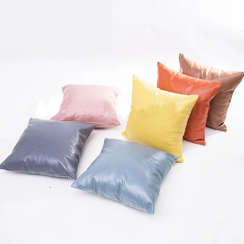 Простой чехол для подушки из искусственной кожи s домашний декоративный дивана