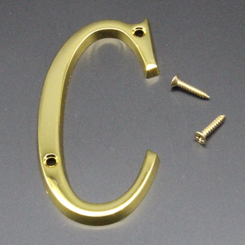 Zinc Alloy Letters Sign Floating House Number Door Alphabet Letters Street Name Kids Room Decor Plate Plaque Sign