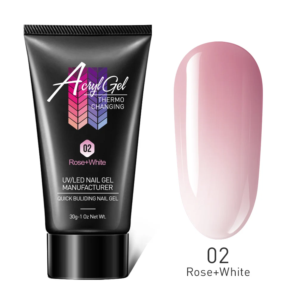 Rose White Lacheer удлиняющий УФ строительный гель для полировки ногтей DIY Дизайн расширение светодиодный лак для ногтей Блестящий удлиняющий гель лак для ногтей - Цвет: Rose White