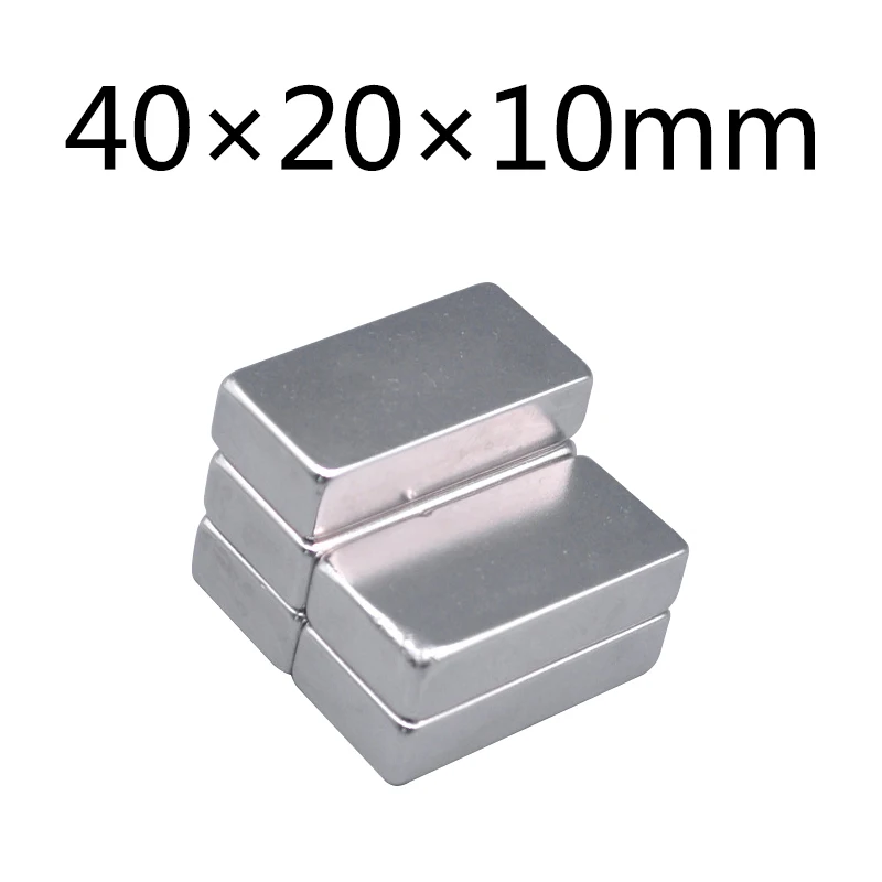 

2/5/10 pcs Cuboid Block Super Strong n35 high 40*20*10 mm quality Rare Earth magnets Neodymium Magnet 40mmx20mm x10mm