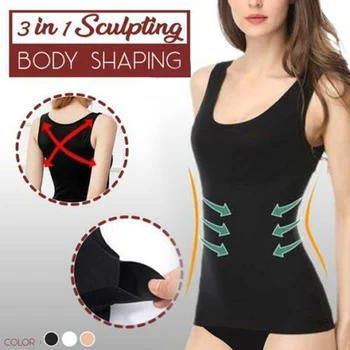 

High Quality 3 in 1 Sculpting Body Shaping Vest Shaper Shapewear Breathable Slimming for Women MD88