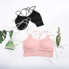 Бюстгальтер для йоги, фитнеса, женский спортивный бюстгальтер, топ без проволоки, мягкий бюстгальтер для йоги, спортивный жилет для спортзала, фитнеса, бега, спортивные топы