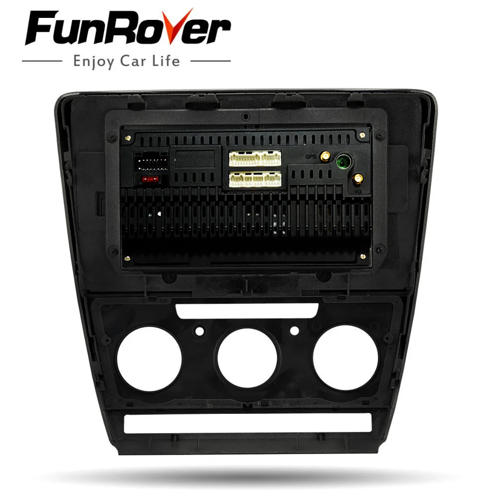 Автомобильный мультимедийный плеер FUNROVER четыре ядра android 9 0 2.5D + IPS для Skoda Octavia 2008