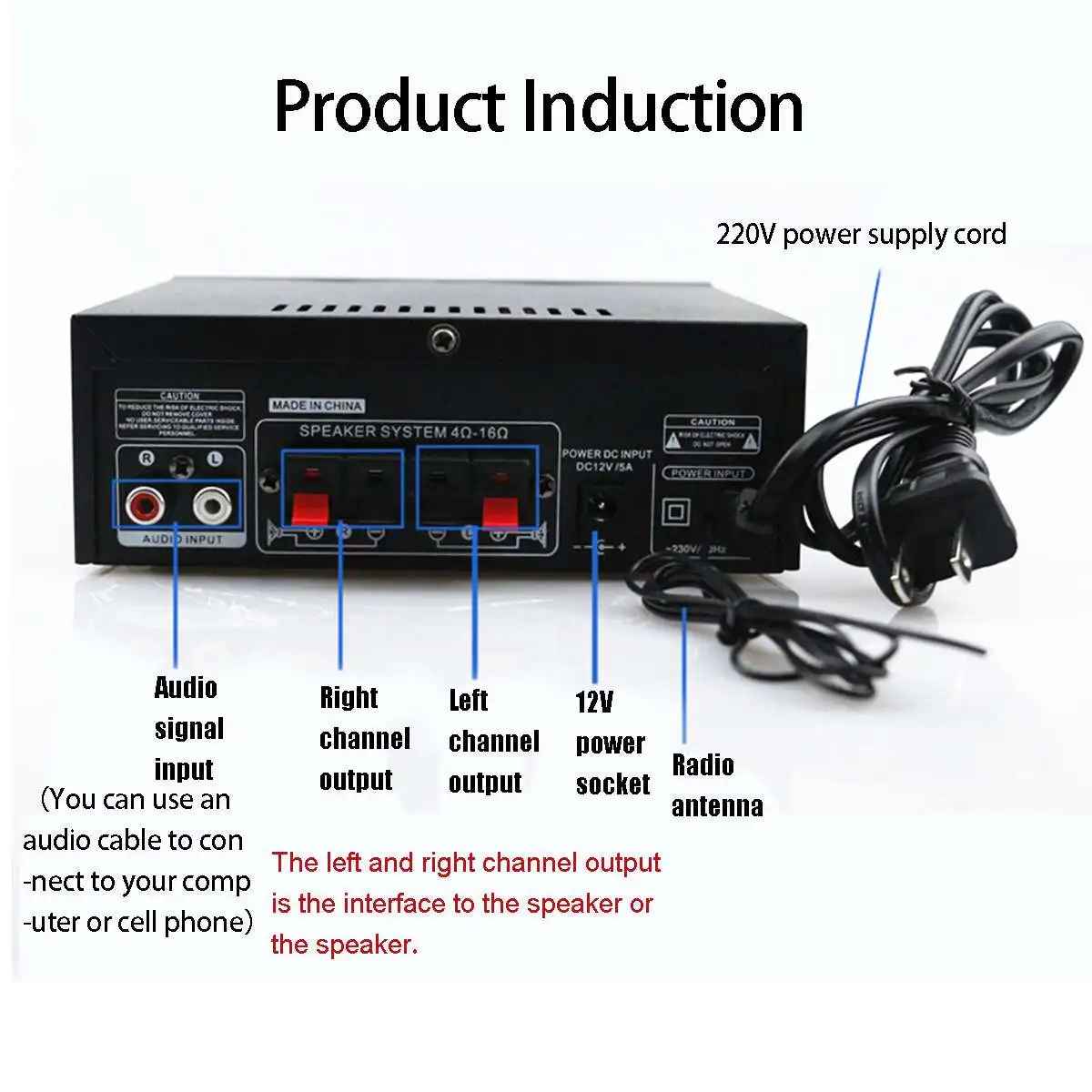 800 Вт AC 110 в домашний bluetooth усилитель двухканальный автоматическая Настройка высококачественный стерео аудио усилитель с удаленным аудио сабвуфером
