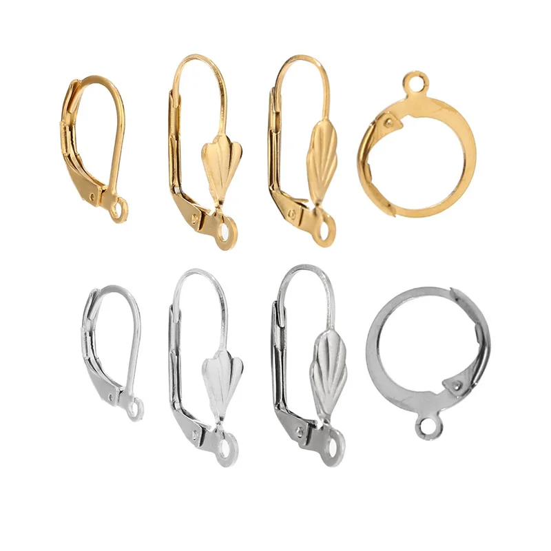 French Lever Back Earrings Base  Stainless Steel Earrings Hook -  20pcs/10pcs - Aliexpress