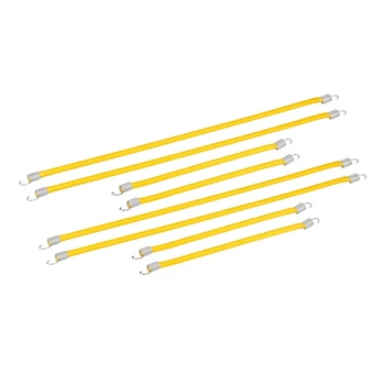 

8Pcs Elastic Roof Rack Rope Luggage Cords for 1/10 RC Rock Crawler Truck Axial SCX10 II 90046 Tamiya CC01 RC4WD Traxxas Car,Yell